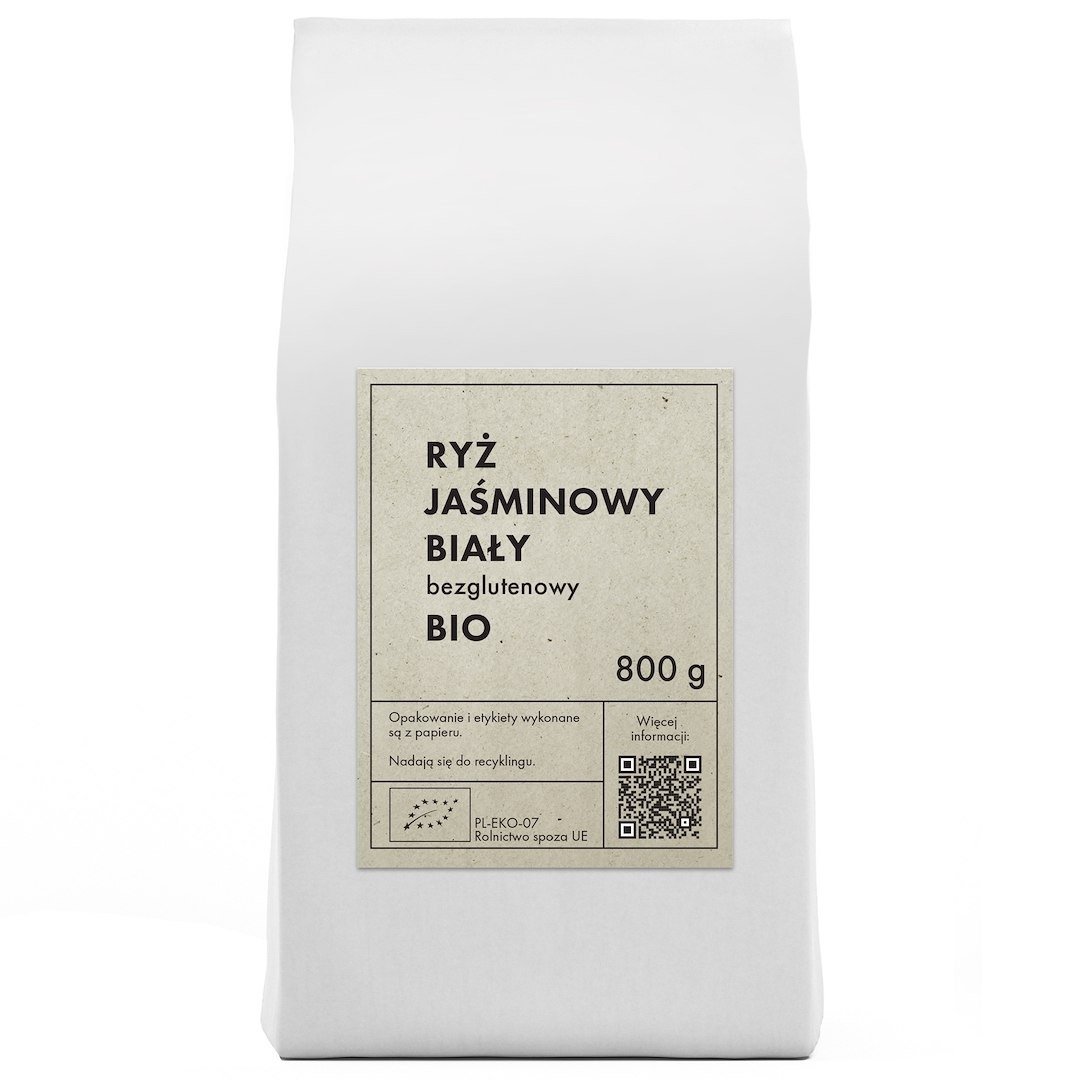 Ryż jaśminowy biały bezglutenowy BIO 800 g - THE PLANET