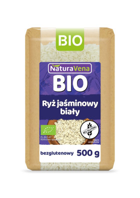 Ryż jaśminowy biały bezglutenowy BIO 500 g - NATURAVENA