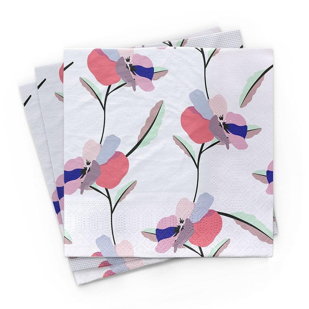 Serwetki stołowe bambusowe bratki 20 szt. - CHIC-MIC