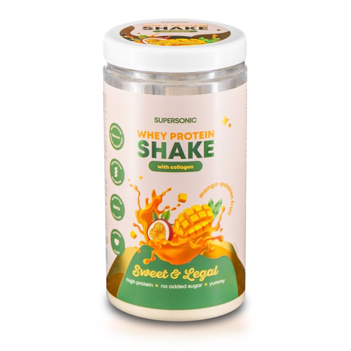 Shake proteinowy z kolagenem o smaku mango - MARAKUJA KETO 560 g - SUPERSONIC