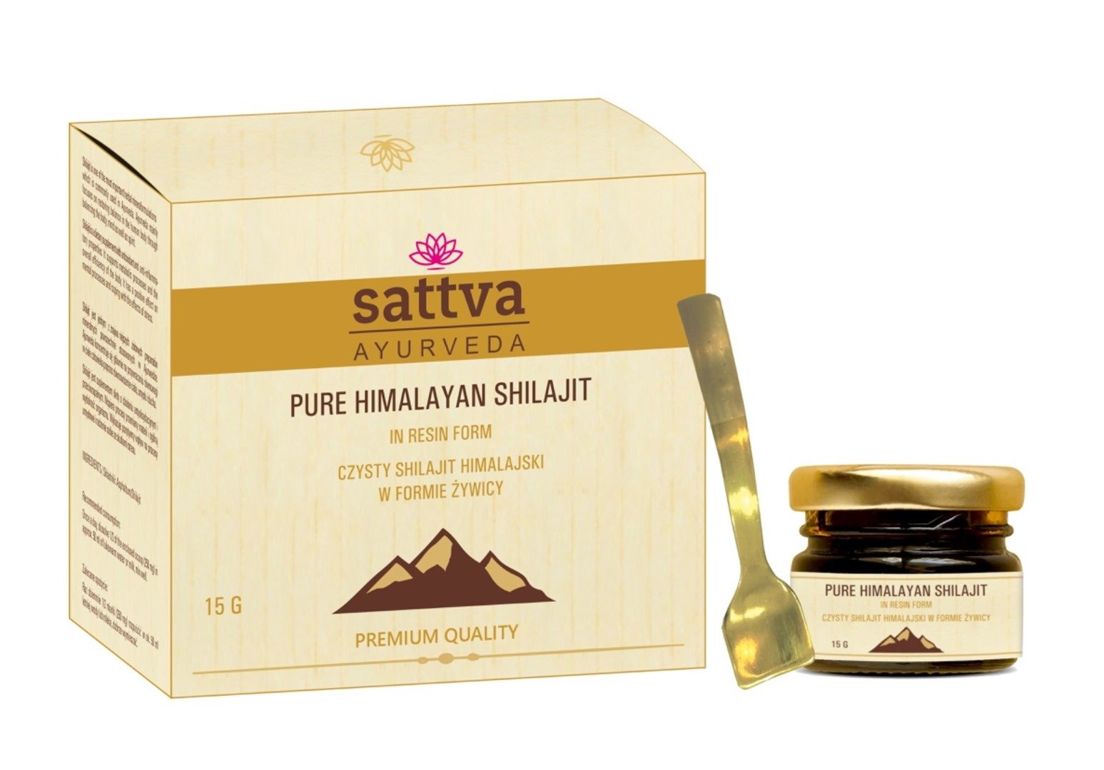 Shilajit himalajski w formie żywicy 15 g - SATTVA (FOODS)