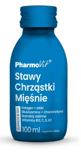Shot kolagen na stawy, chrząstki, mięśnie bezglutenowy 100 ml - PHARMOVIT (SUPPLES & GO)