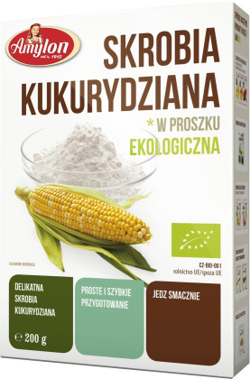 Skrobia kukurydziana bezglutenowa BIO 200 g - AMYLON