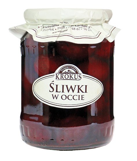 Śliwki w occie bezglutenowe 500 g (250 g) - KROKUS