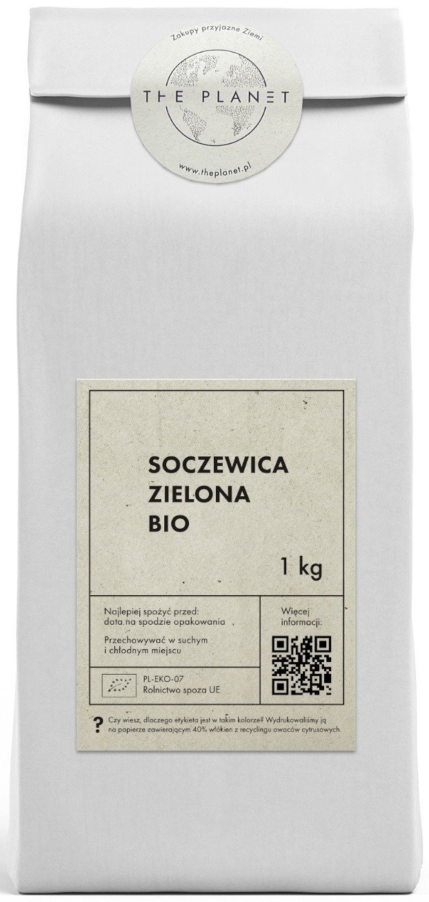Soczewica zielona BIO 1 kg - THE PLANET