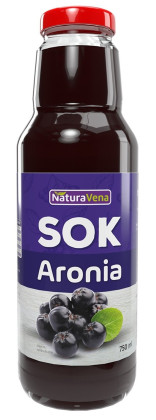 Sok z aronii 100 % 750 ml - NATURAVENA