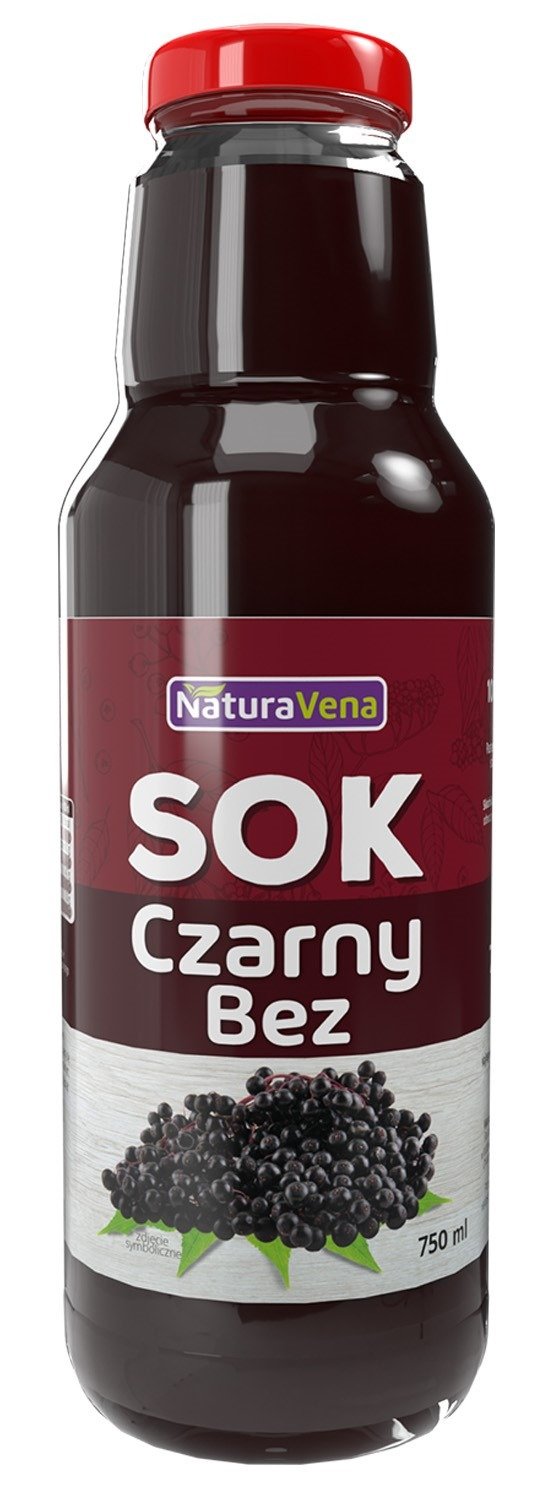 Sok z czarnego bzu 100 % 750 ml - NATURAVENA