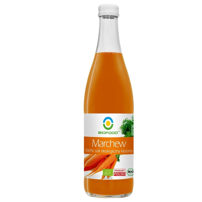 Sok z marchwi kiszonej nfc bezglutenowy BIO 500 ml - BIOFOOD