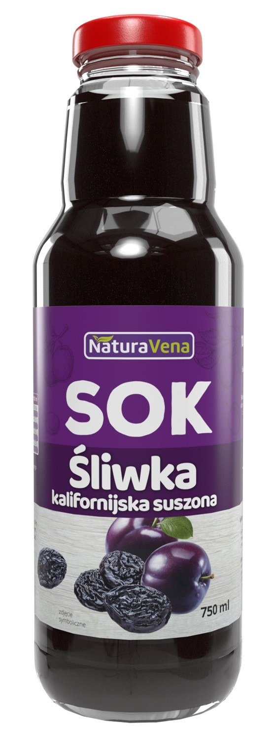 Sok z suszonych śliwek kalifornijskich 750 ml - NATURAVENA