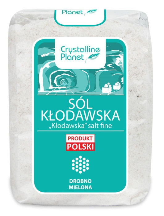 Sól kłodawska drobno mielona bezglutenowa 600 g - CRYSTALLINE PLANET
