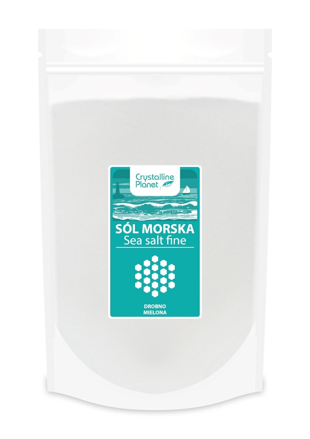 Sól morska drobno mielona 1 kg - CRYSTALLINE PLANET