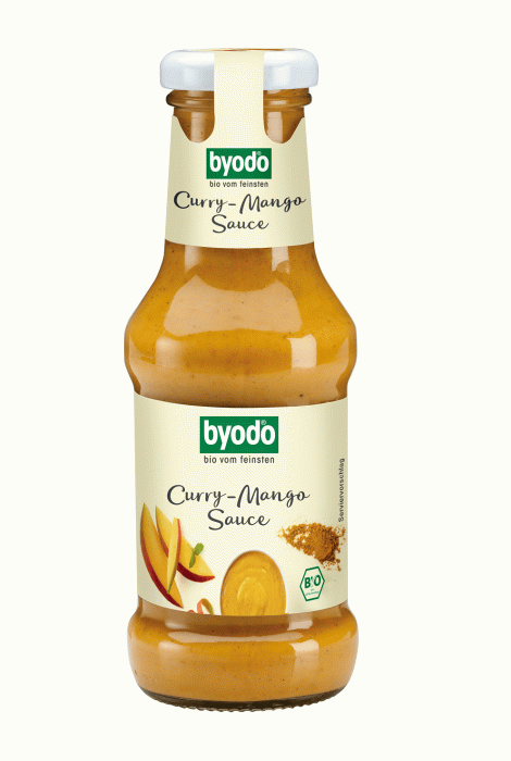 Sos mango - curry bezglutenowy BIO 250 ml - BYODO
