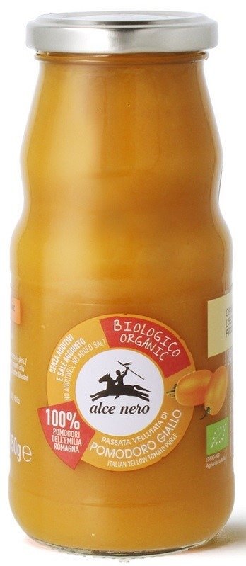 Sos pomidorowy passata (z pomidorów żółtych) BIO 350 g - ALCE NERO