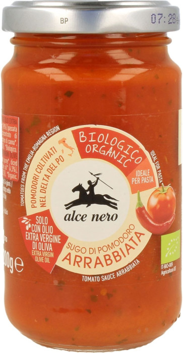 Sos pomidorowy z chili arrabbiata BIO 350 g - ALCE NERO