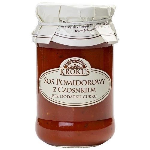 Sos&#x20;pomidorowy&#x20;z&#x20;czosnkiem&#x20;bez&#x20;dodatku&#x20;cukr&#xF3;w&#x20;340&#x20;g&#x20;-&#x20;KROKUS