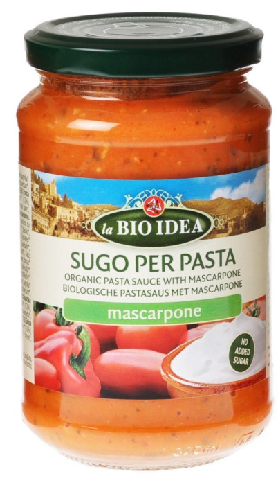 Sos pomidorowy z mascarpone bez dodatku cukrów BIO 340 g - LA BIO IDEA
