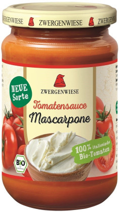 Sos pomidorowy z mascarpone bezglutenowy BIO 340 ml - ZWERGENWIESE