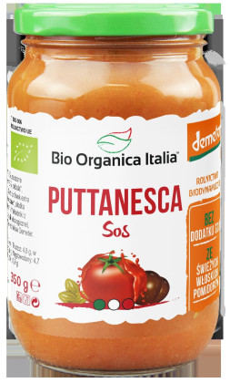 Sos pomidorowy z oliwkami i kaparami puttanesca demeter BIO 350 g - BIO ORGANICA ITALIA
