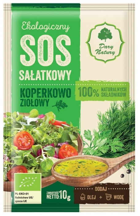Sos sałatkowy koperkowo - ziołowy BIO 10 g - DARY NATURY