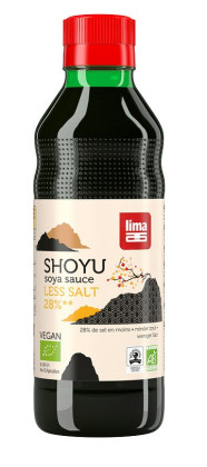 Sos sojowy shoyu 28 % mniej soli BIO 250 ml - LIMA