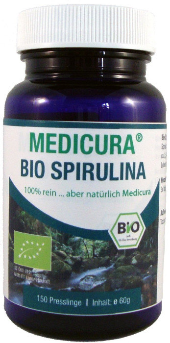 Spirulina BIO (400 mg) 150 TABLETEK - MEDICURA
