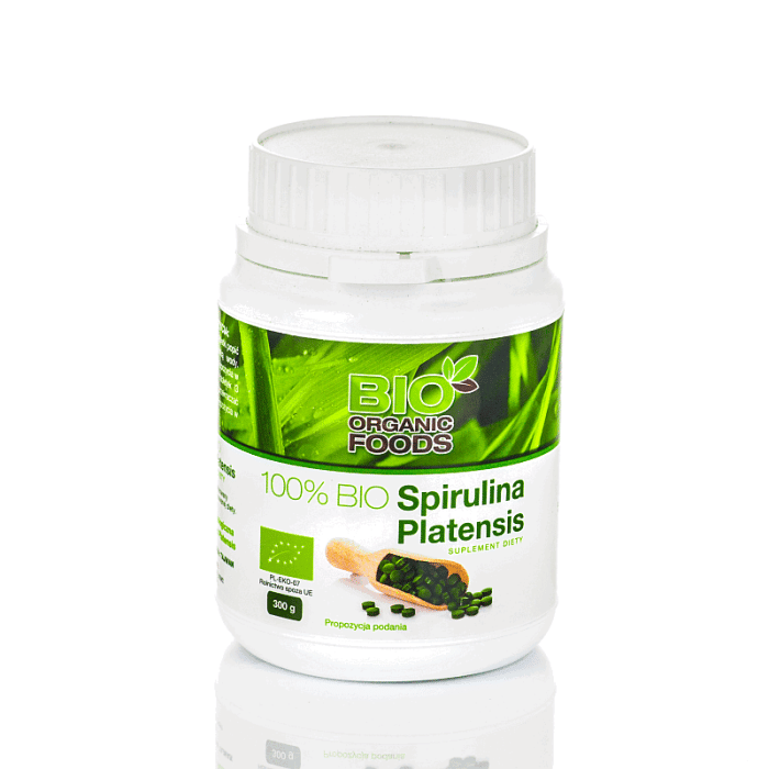 Spirulina platensis BIO (250 mg) 1200 TABLETEK - BIO ORGANIC FOODS