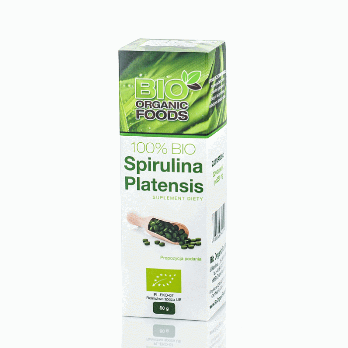 Spirulina platensis BIO (250 mg) 320 TABLETEK - BIO ORGANIC FOODS