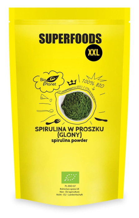 Spirulina sproszkowana BIO 600 g - BIO PLANET SUPERFOODS