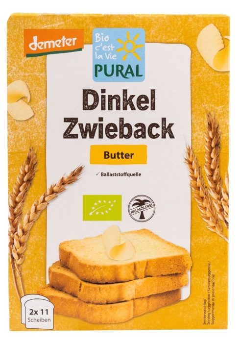 Sucharki orkiszowe maślane BIO 200 g - PURAL