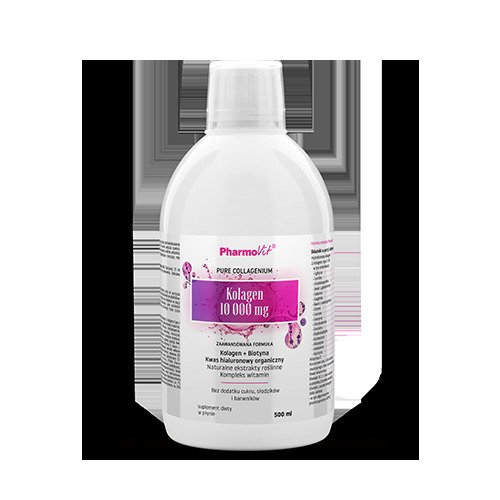 Suplement diety kolagen (10 000 mg) w płynie bezglutenowy 500 ml - PHARMOVIT