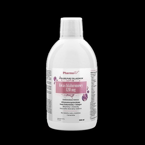 Suplement diety kwas hialuronowy w płynie bezglutenowy 500 ml - PHARMOVIT