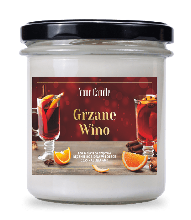 Świeca sojowa zapachowa grzane wino 300 ml - YOUR CANDLE (PRODUKT SEZONOWY)