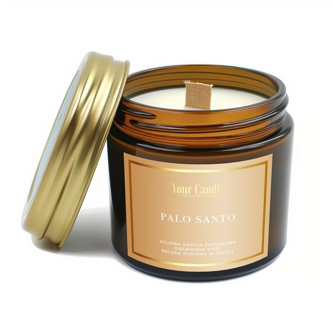 Świeca sojowa zapachowa z drewnianym knotem palo santo 120 ml - YOUR CANDLE