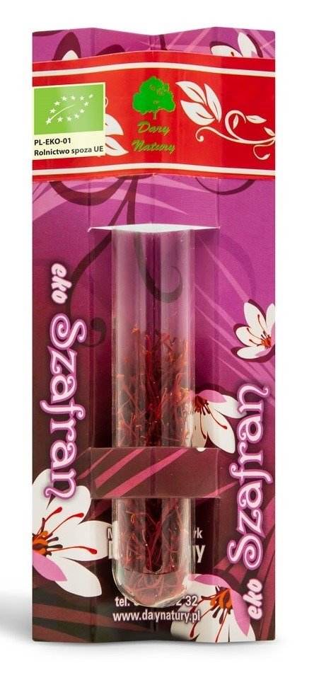 Szafran nitki BIO 0,5 g (SZKŁO) - DARY NATURY