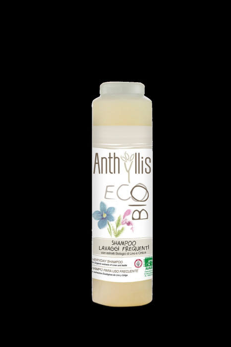 Szampon do włosów do codziennego stosowania z ekstraktem z lnu i pokrzywy eco 250 ml - ANTHYLLIS