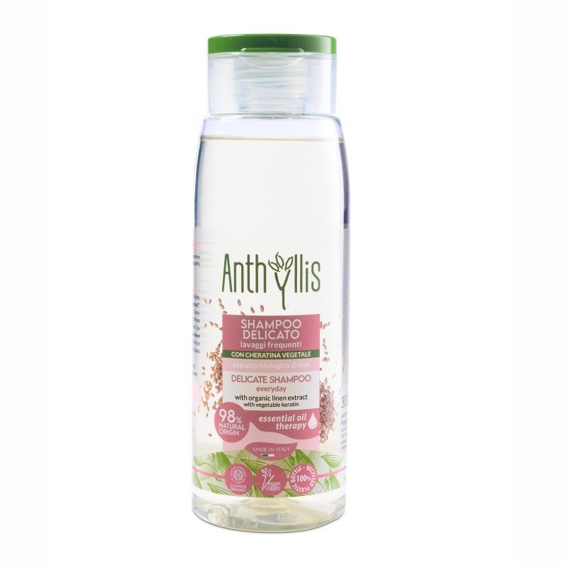 Szampon do włosów do codziennego stosowania z keratyną i ekstraktem z lnu eco 300 ml - ANTHYLLIS