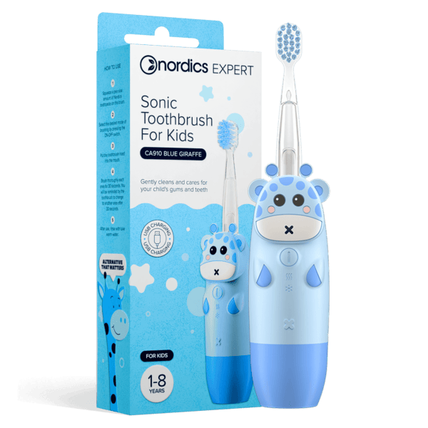 Szczoteczka soniczna ca910 dla dzieci niebieska żyrafa - NORDICS EXPERT