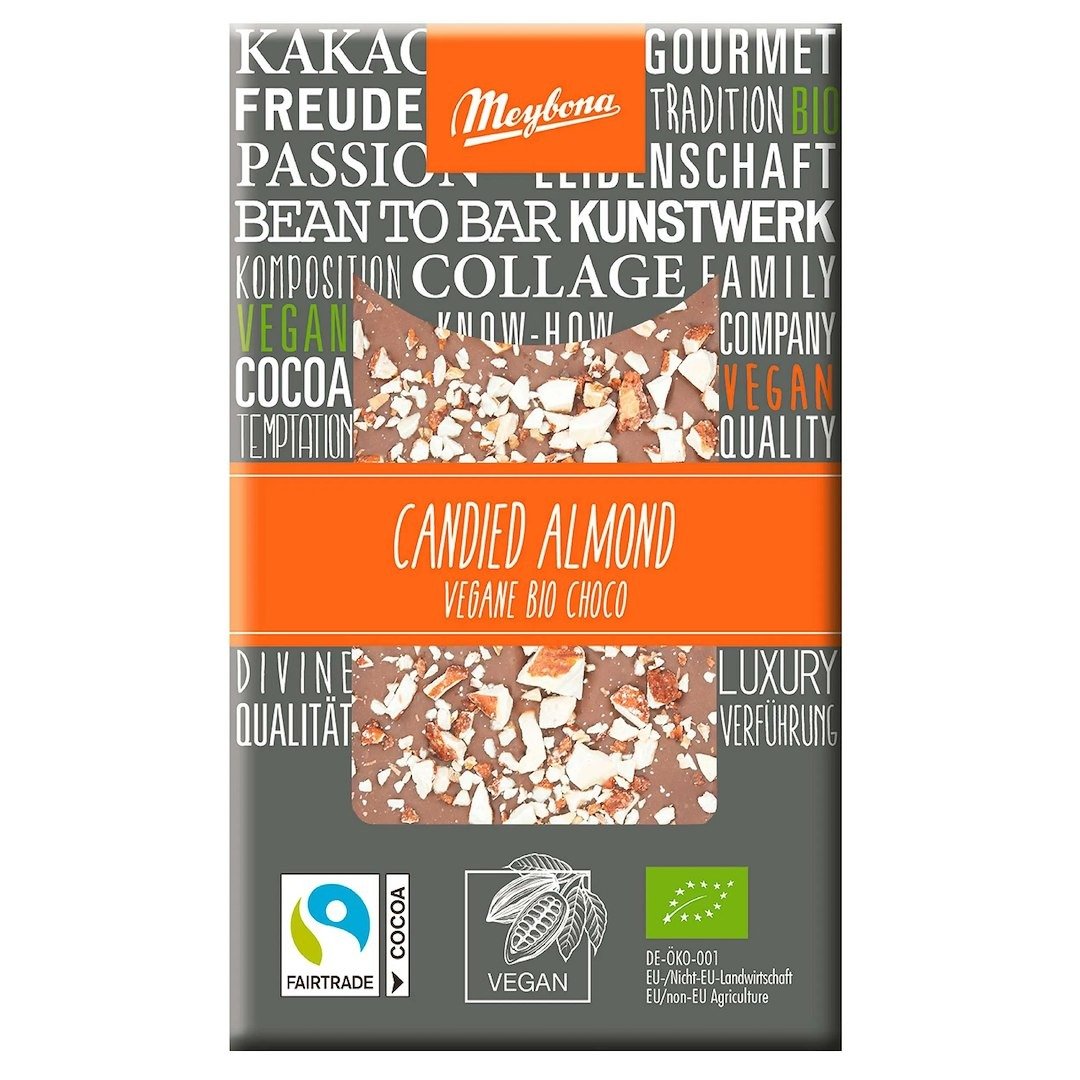 Tabliczka kakaowa migdały - sól fair trade BIO 30 g - MEYBONA