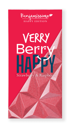 Tabliczka kakaowa truskawka - malina bezglutenowa BIO 60 g - BENJAMISSIMO