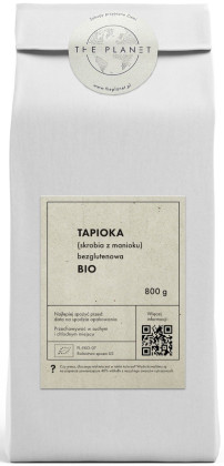 Tapioka (skrobia z manioku) bezglutenowa BIO 800 g - THE PLANET