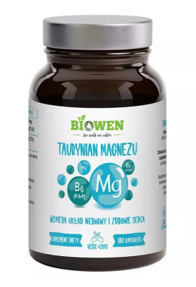Taurynian magnezu + witamina b6 100 kapsułek -  HEMPKING (BIOWEN)