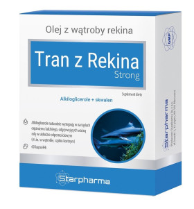 Tran z rekina strong (alkiloglicerole + skwalen) 60 kapsułek - STARPHARMA