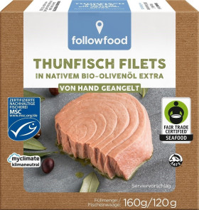 Tuńczyk bonito msc filety fair trade w BIO OLIWIE Z OLIWEK EXTRA VIRGIN  160 g (120 g) - FOLLOWFOOD
