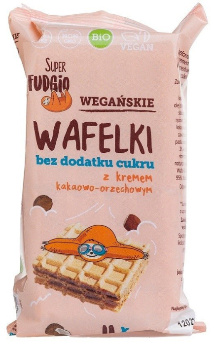 Wafelki z kremem kakaowo - orzechowym bez dodatku cukrów BIO (4 x 30 g) 120 g - ME GUSTO (SUPER FUDGIO)