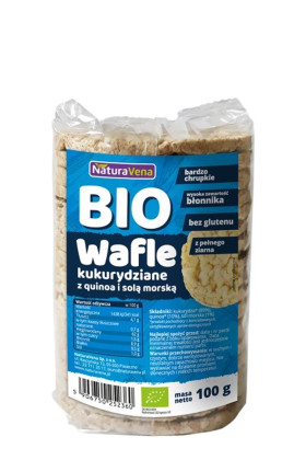 Wafle kukurydziane z quinoa i solą morską BIO 100 g - NATURAVENA