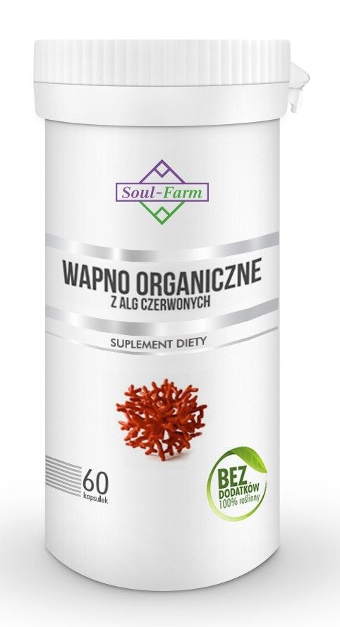 Wapno organiczne (800 mg) 60 kapsułek - SOUL FARM
