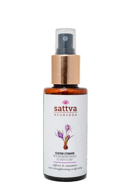 Wcierka do skóry głowy wzmacniająca szafran i cynamon 100 ml - SATTVA (AYURVEDA)