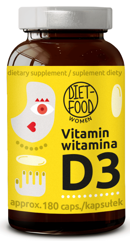 Witamina d3 50 mcg (2000 j.m) 180 kapsułek - DIET-FOOD