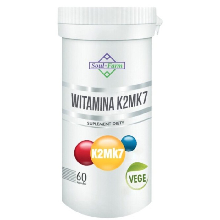 Witamina k2 mk7 (100 µg) 60 kapsułek - SOUL FARM