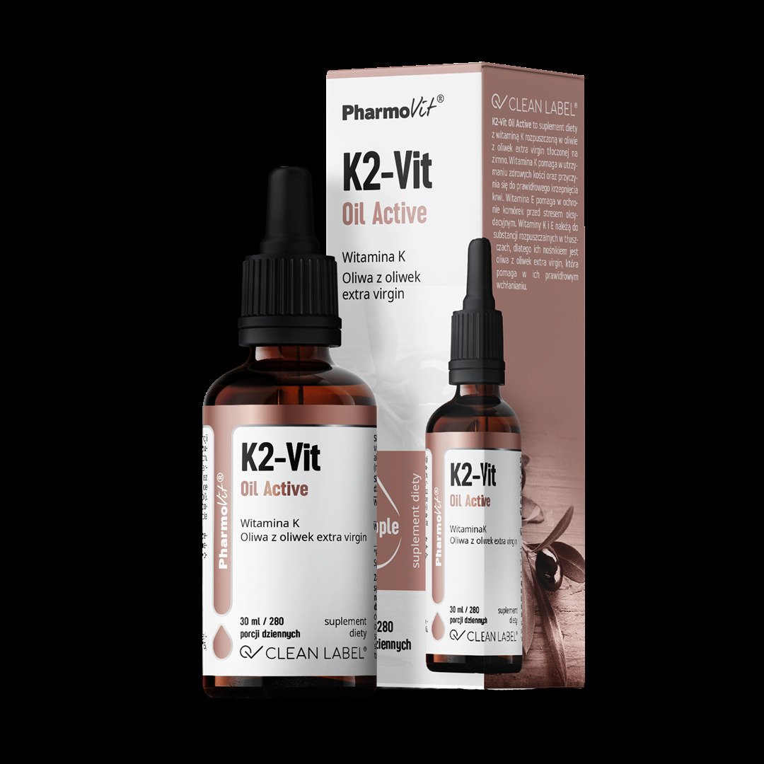 Witamina k2 w kroplach (75 mcg) bezglutenowa 30 ml - PHARMOVIT (CLEAN LABEL)